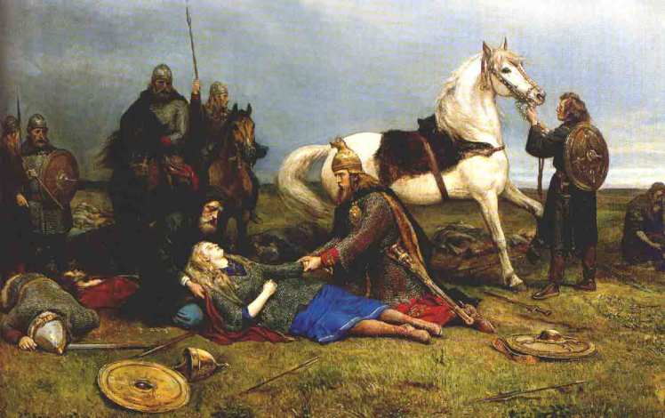 Hervor dying after the Battle of the Goths and Huns.